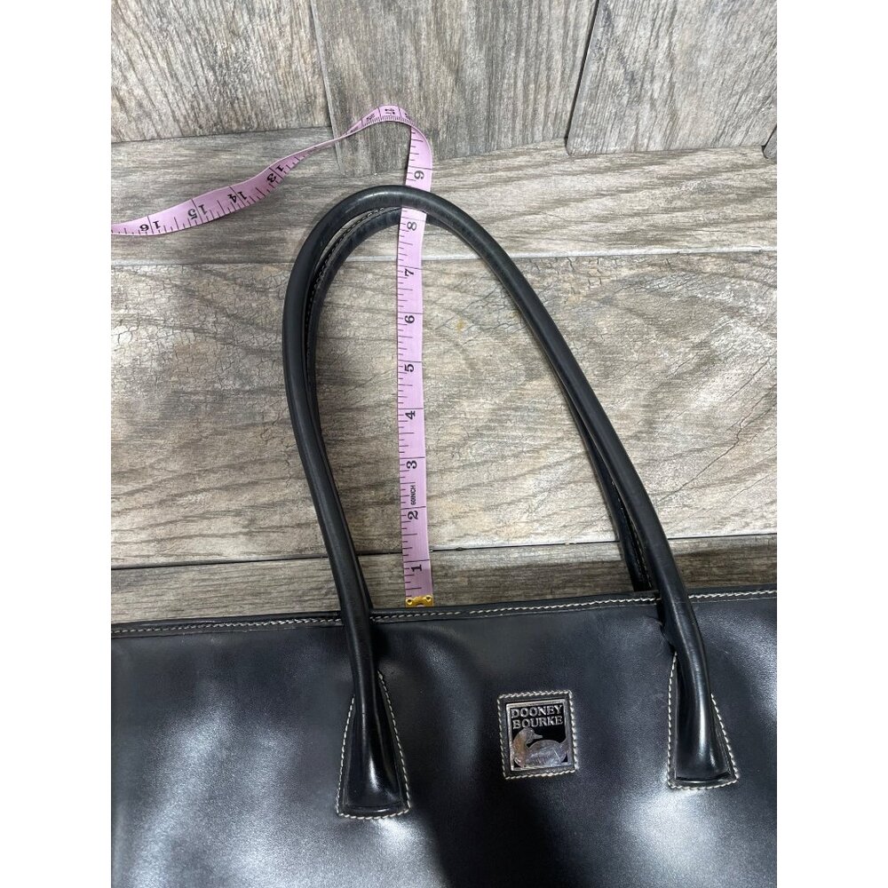 Dooney & Bourke Black Leather Tote Shoulder Bag Purse Handbag ParaSole Made USA - Picture 12 of 13